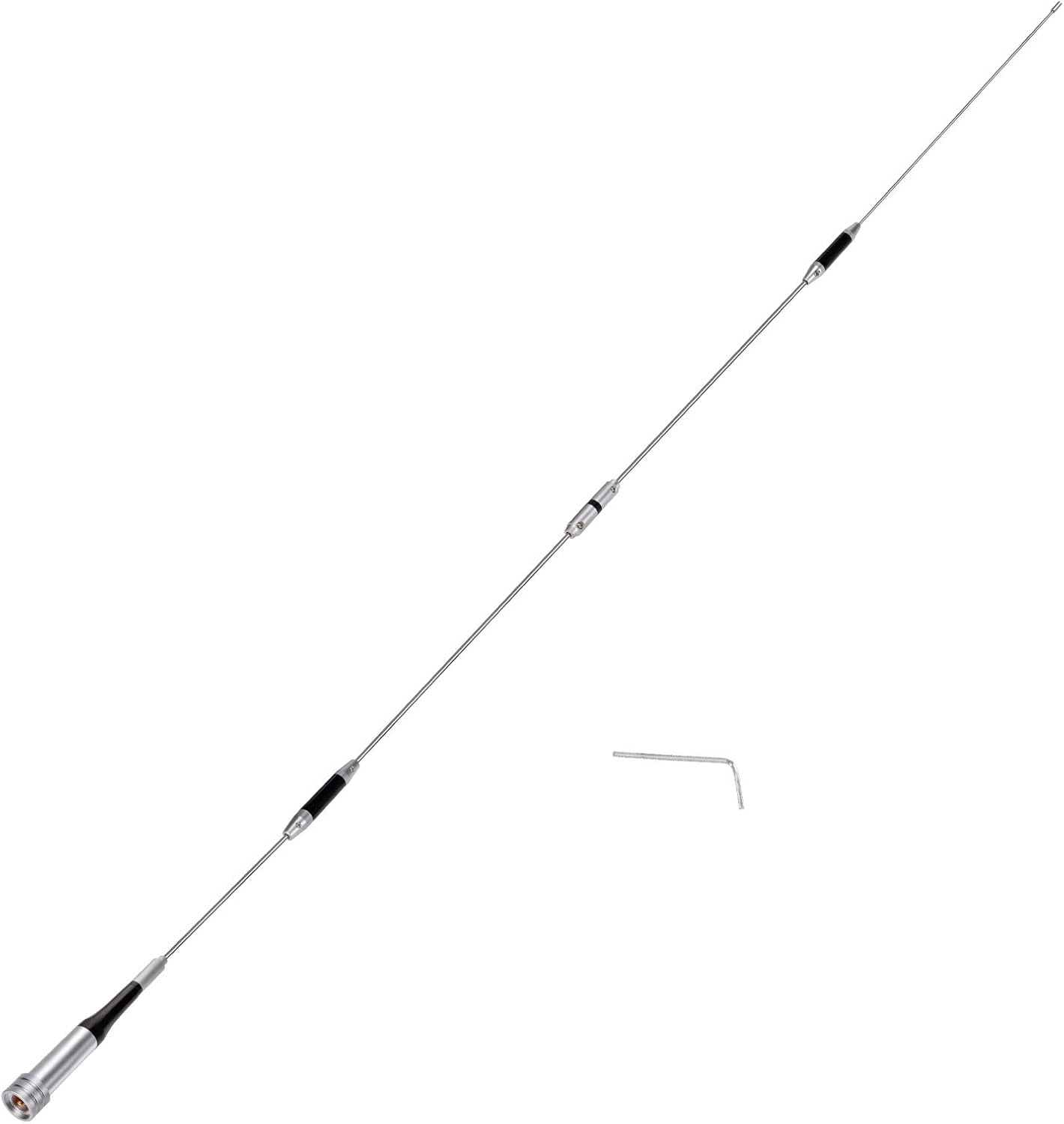 Bingfu Mobile Ham Radio High Gain Antenna Dual Band VHF UHF 144 430MHz Anti-Rust 62inch Antennae PL259 Male for Vehicle Car Truck Amateur Two Way Radio