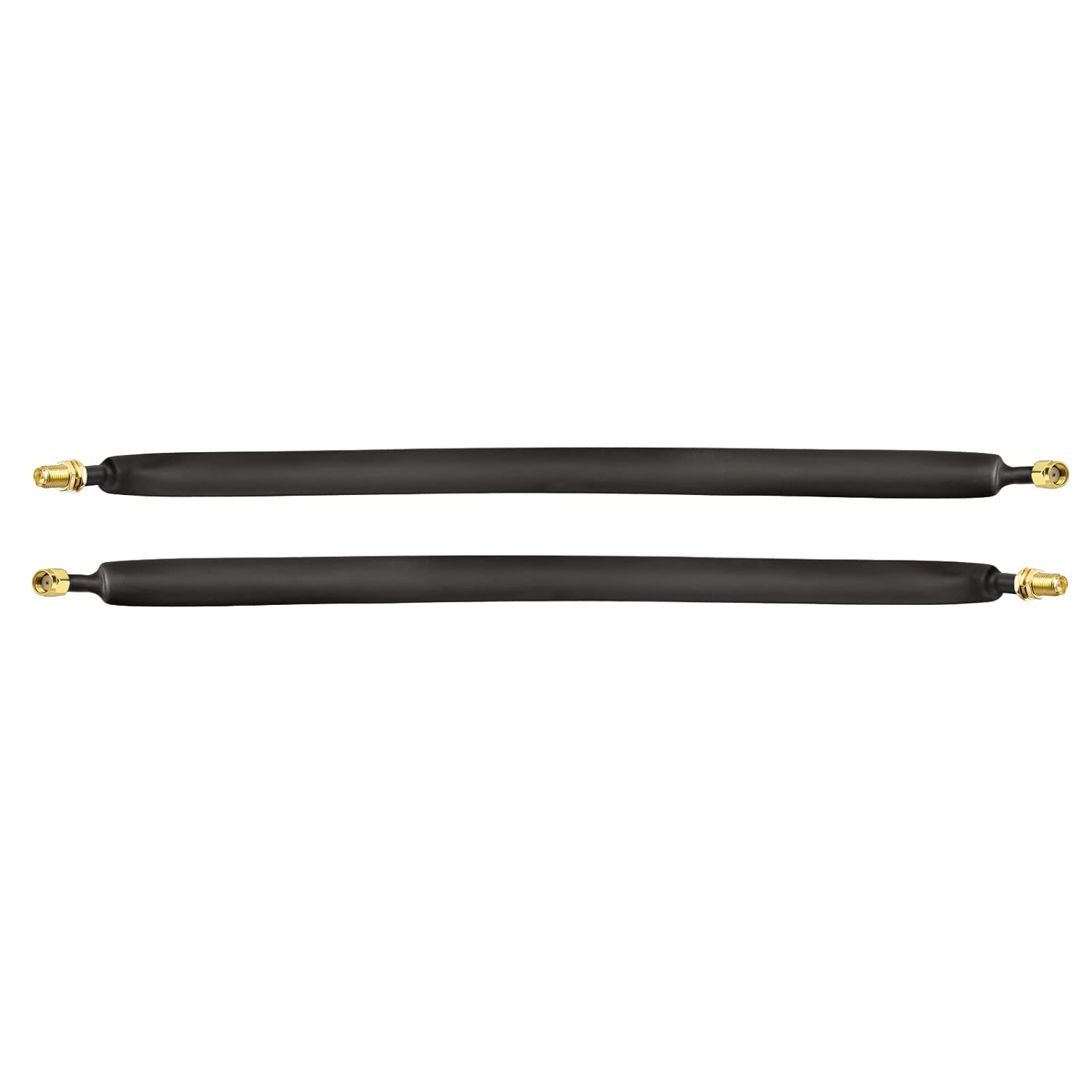 Bingfu RP-SMA Window Coaxial Cable 30 cm RP-SMA Male to RP-SMA Female LoRa Flat Cable for WLAN Antenna Helium Miner Antenna, Pack of 2