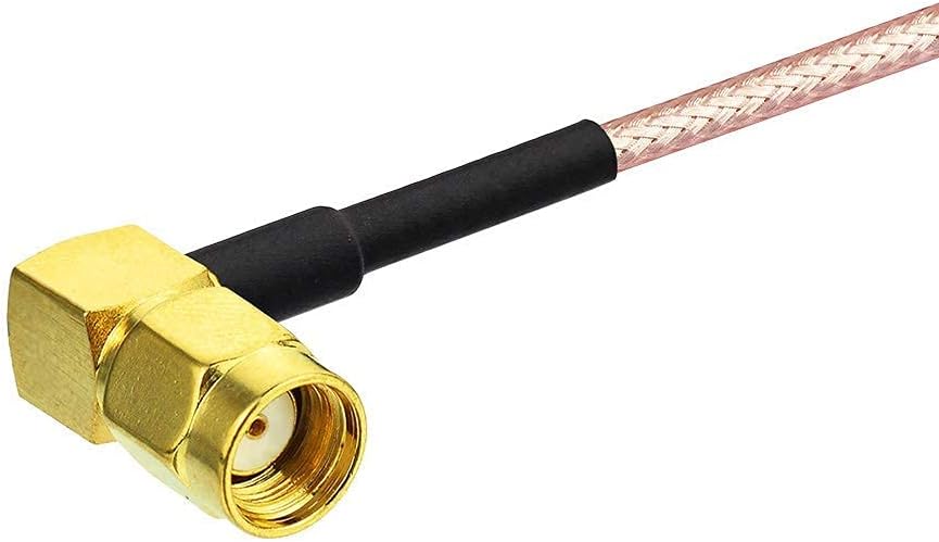 WLAN Antennen Verlängerungskabel RP-SMA Stecker Rechtwinklig auf RP-SMA Buchse RG316 Kabel 30 cm für WiFi-Router-Sicherheit IP-Kamera-Monitor Mini-PCIE-Karte, 2 Stück