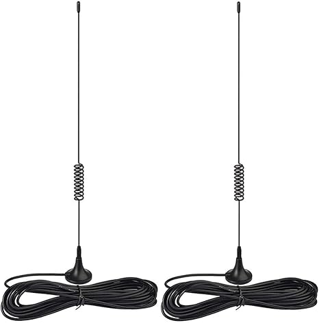 Bingfu Magnetic Base Wireless Microphone Receiver Antenna UHF 400MHz-960MHz BNC Male Antenna (2-Pack) for Wireless Microphone System Mic Receiver Remote Digital Audio Tuner UHF Ham Radio