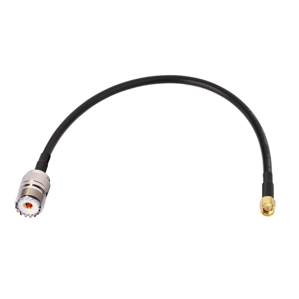 BINGFU SMA Male to UHF SO239 Female & PL259 Male RG58 Coaxial Jumper Cable 12 inch 30cm (2-Pack) for Portable VNA Vector Network Analyzer Antenna Analyzer Spectrum Analyzer SWR Meter Tester