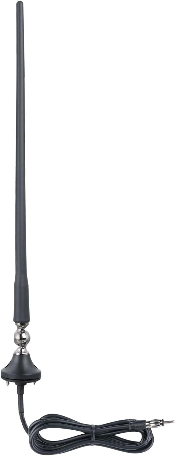 Bingfu Marine Boat Car Radio Antenna 16 Inch Flexible Mast Rubber Duck FM AM Stereo Waterproof for Car RV Motorhome ATV UTV Tractor Motorcycle Yacht Sailboat