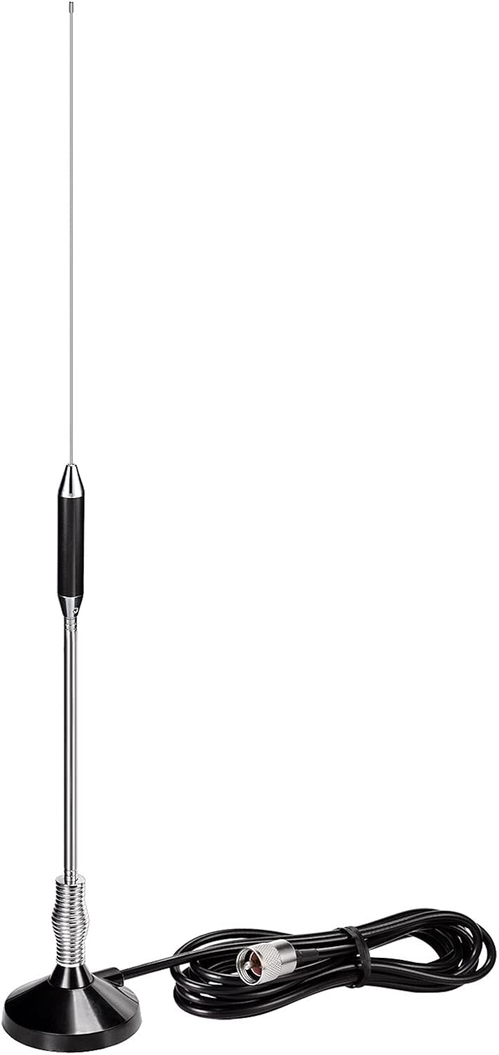 Bingfu CB Radio Antennas 27MHz - PL259 & BNC Male Truck Antenna Kit Magnetic Base - Compatible with Galaxy Uniden Bearcat Cobra Radioddity Texas Ranger RoadKing Mobile CB Radio