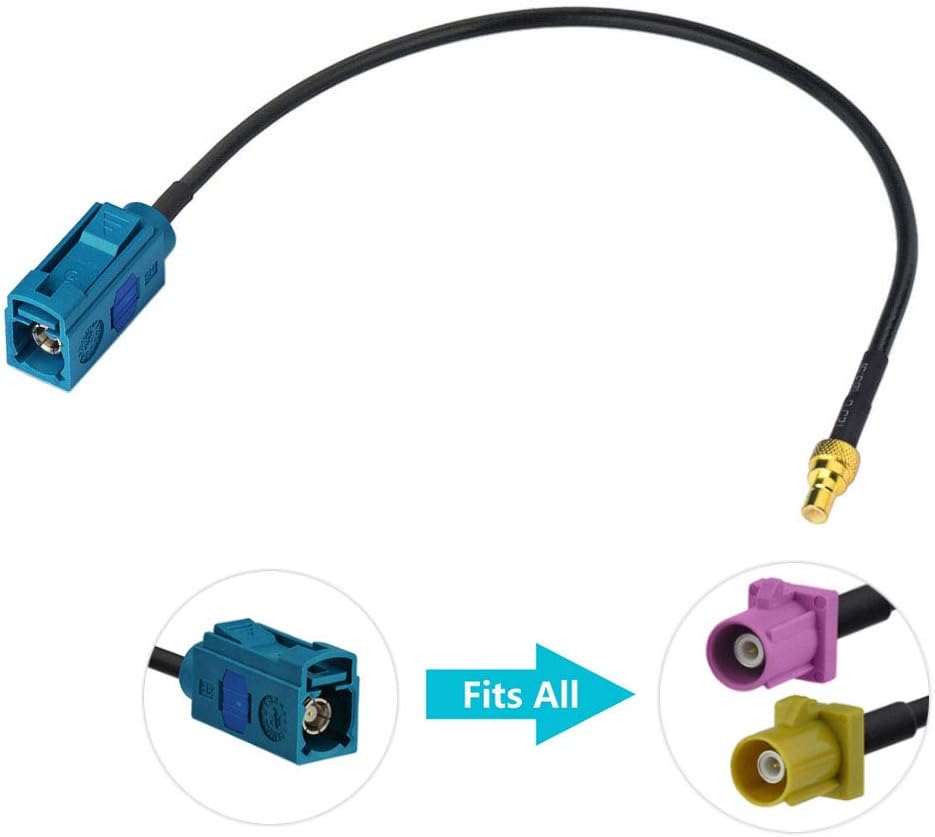 Auto DAB Radio Antenne Adapterkabel, 15cm Fakra Z Buchse auf SMB Buchse Koaxial Pigtail Kabel Kompatibel mit Auto LKW SUV Sirius DAB Radio Stereo Receiver Tuner GPS Antenna Navigation System