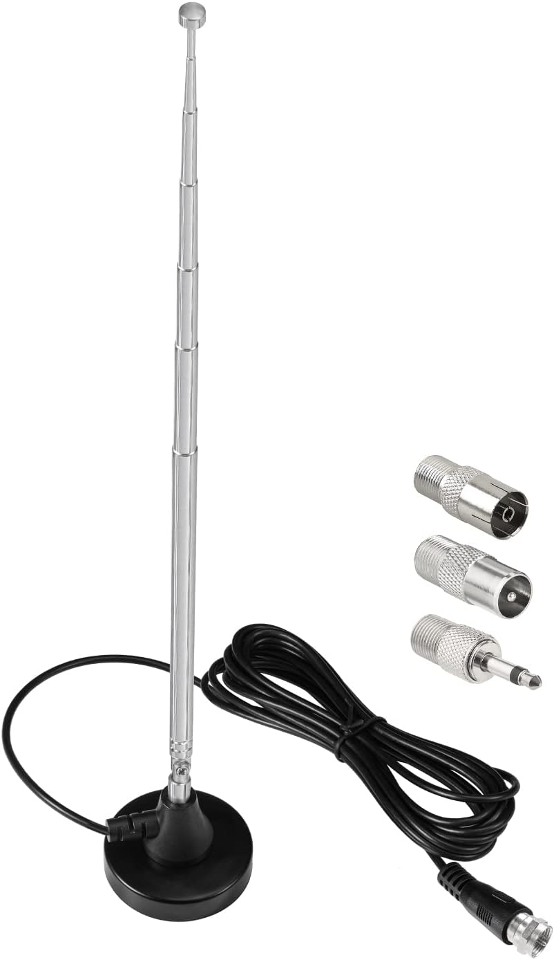 Bingfu DAB FM Radio Antenna Indoor 7 Sections Telescopic Antenna with Signal Booster 3m Extension Cable Magnetic Base for DAB FM Radio Home Stereo Receiver AV Audio Video Home Theater Receiver Bingfu DAB FM Radio Antenna Indoor 7 Sections Telescopic Antenna with Signal Booster 3m Extension Cable Magnetic Base for DAB FM Radio Home Stereo Receiver AV Audio Video Home Theater Receiver