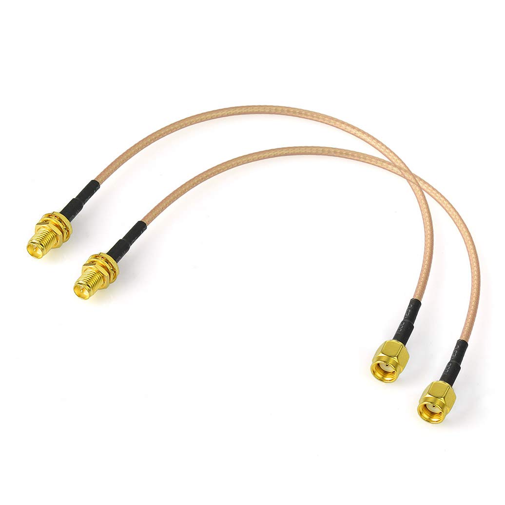 Bingfu RP-SMA-Stecker auf RP-SMA-Buchse Kabel 30cm RG316 WiFi-Antennenverlängerungs Koaxialkabel (2 Stück) für Drahtlose Mini PCI Express PCIE Netzwerkkarten WiFi Adapter WiFi Router Gateway