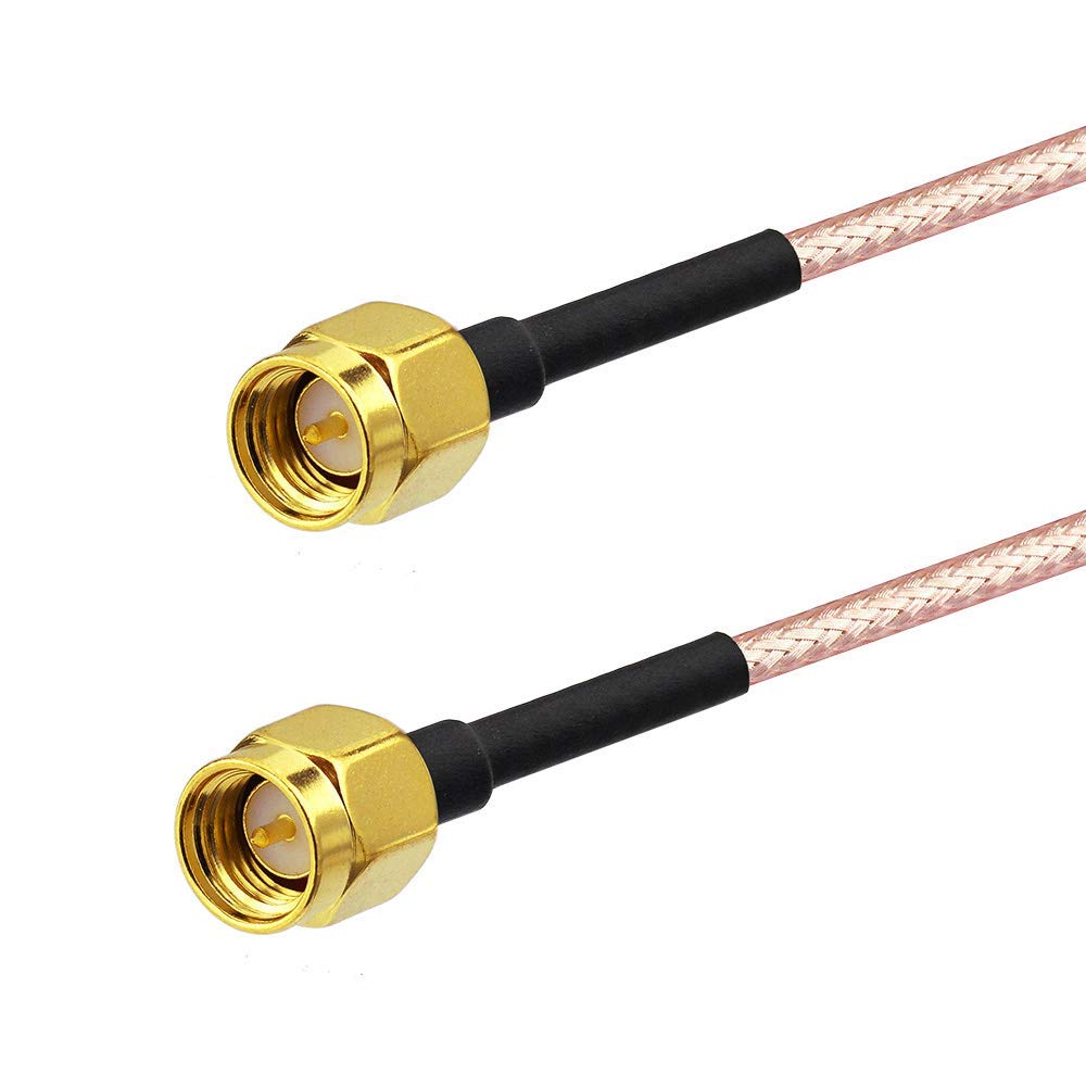 BINGFU SMA Male to Male RG316 Coaxial Cable 30cm (Pack of 2) for Low Noise LNA RTL SDR Dongle ADS-B Receiver VNA Vector Network Analyzer Antenna SWR Meter Spectrum Analyzer