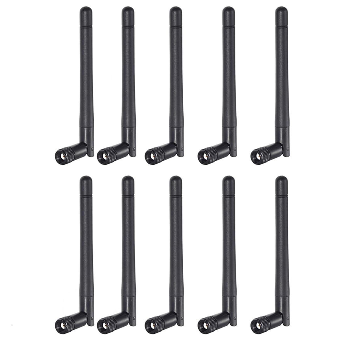 Bingfu External WiFi Antenna RP-SMA 2.4GHz 5GHz 5.8GHz 3dBi Dual Band Wireless Antennas Replacement (2-Pack) for WiFi Router Security IP Camera Access Point USB WiFi Adapter