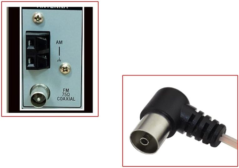 Bingfu FM Radio Antenne 75ohm Koax-Kupplung Unbal UKW Zimmerantenne Wurfantenne Verstärker Kompatibel mit UKW Radio Home Stereo Empfänger