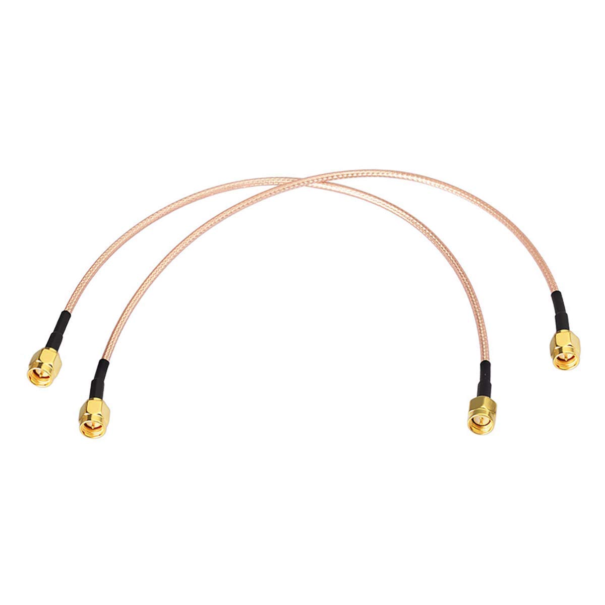 BINGFU SMA Male to Male RG316 Coaxial Cable 30cm (Pack of 2) for Low Noise LNA RTL SDR Dongle ADS-B Receiver VNA Vector Network Analyzer Antenna SWR Meter Spectrum Analyzer