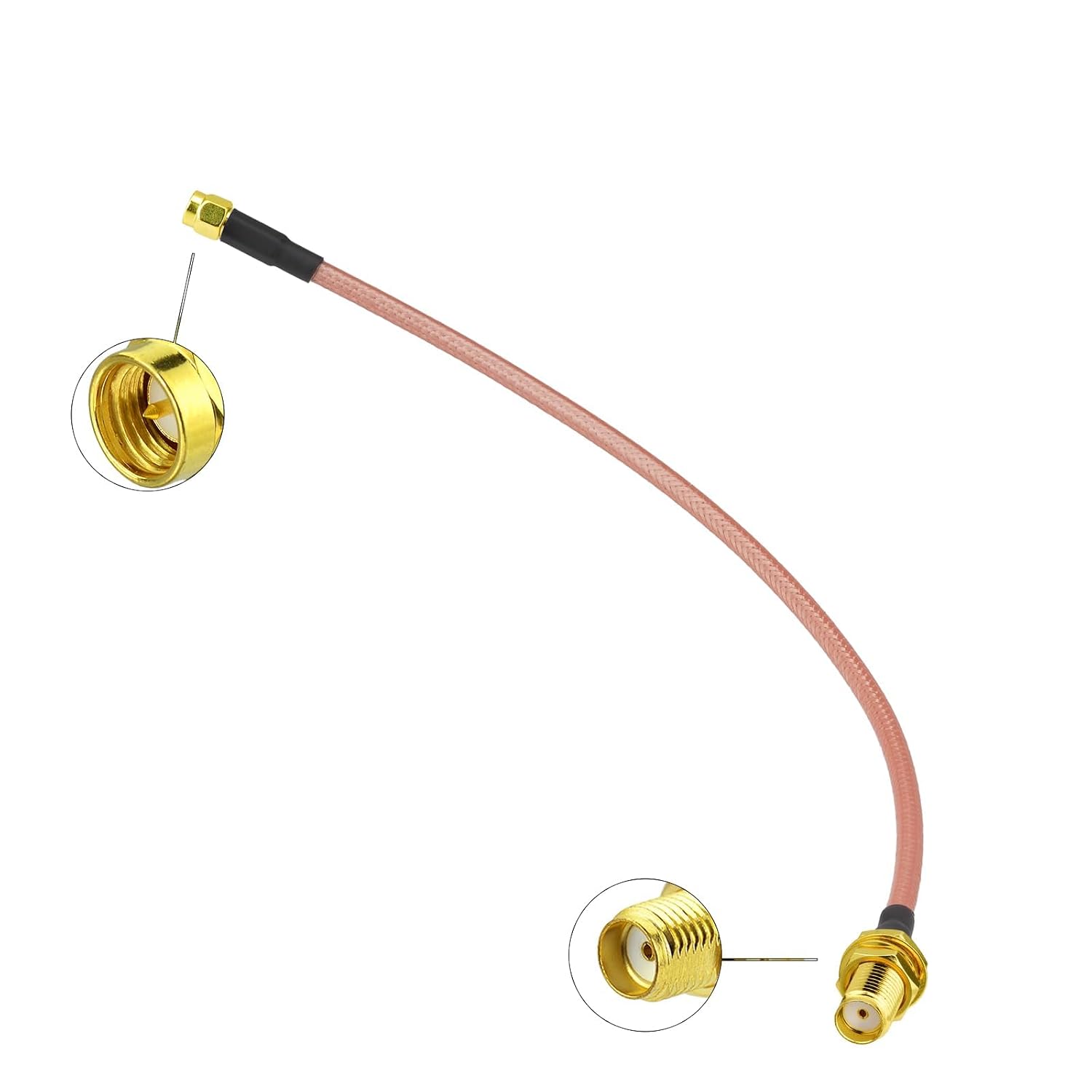 BINGFU SMA Kabel SMA Buchse auf Stecker RG400 Verlustarmes Kabel 30 cm