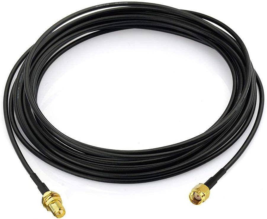 RP-SMA Stecker auf RP-SMA Buchse Kabel 5m RG174 WiFi-Antennenverlängerungs Koaxialkabel für Drahtlose Mini PCI Express PCIE Netzwerkkarte USB WiFi Adapter WiFi Router Booster IP Kamera