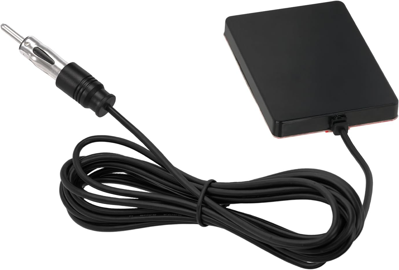 Bingfu Universal Car Stereo AM FM Radio Antenna Hidden Adhesive Mount Windshield Window Glass Patch Antenna with DIN Plug 10ft Cable for Vehicle Truck SUV Stereo Receiver Head Unit