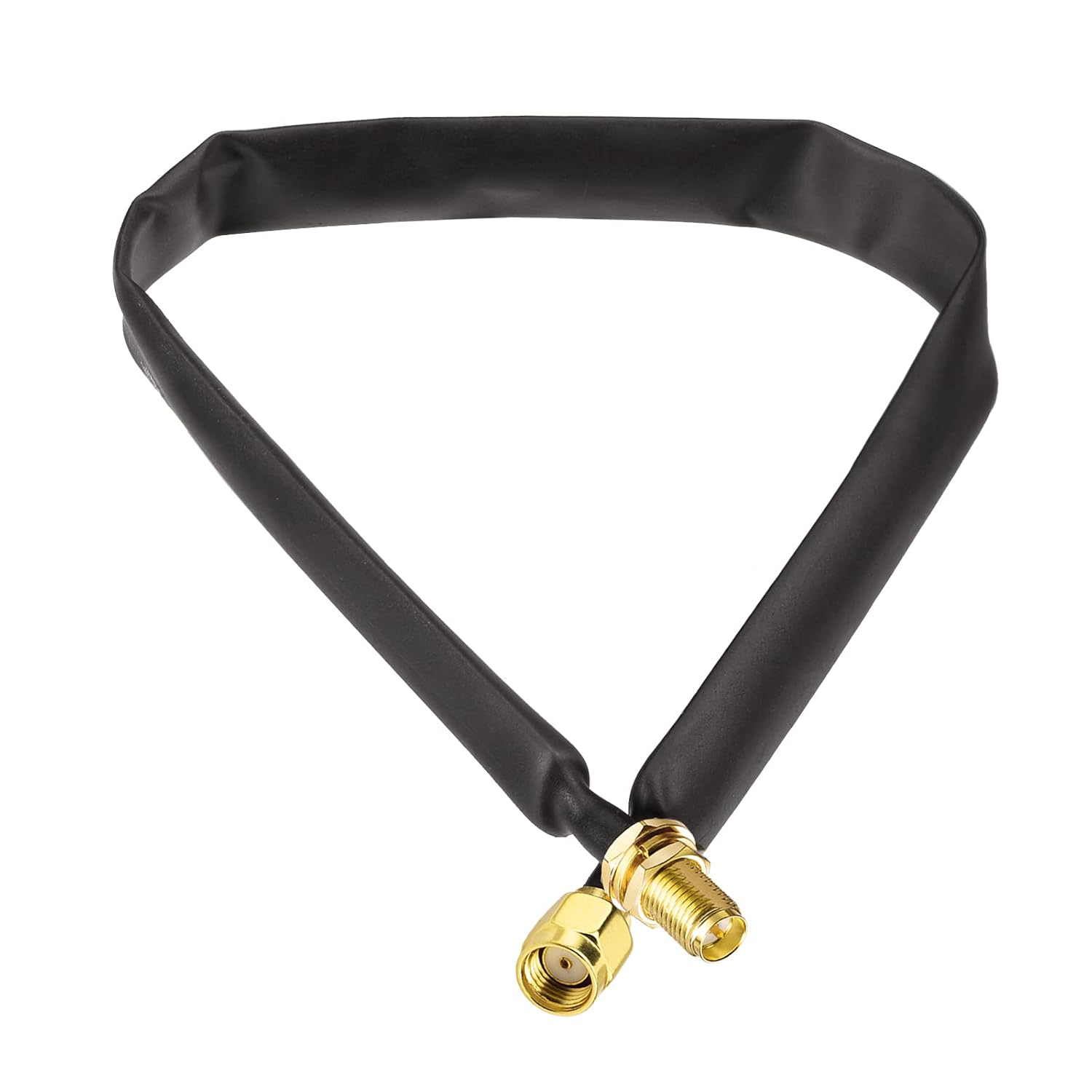 RP-SMA Window Koaxialkabel 30CM RP-SMA Stecker auf RP-SMA Buchse LoRa Flachkabel für WLAN Antenne Helium Miner Antenne,1-Stück