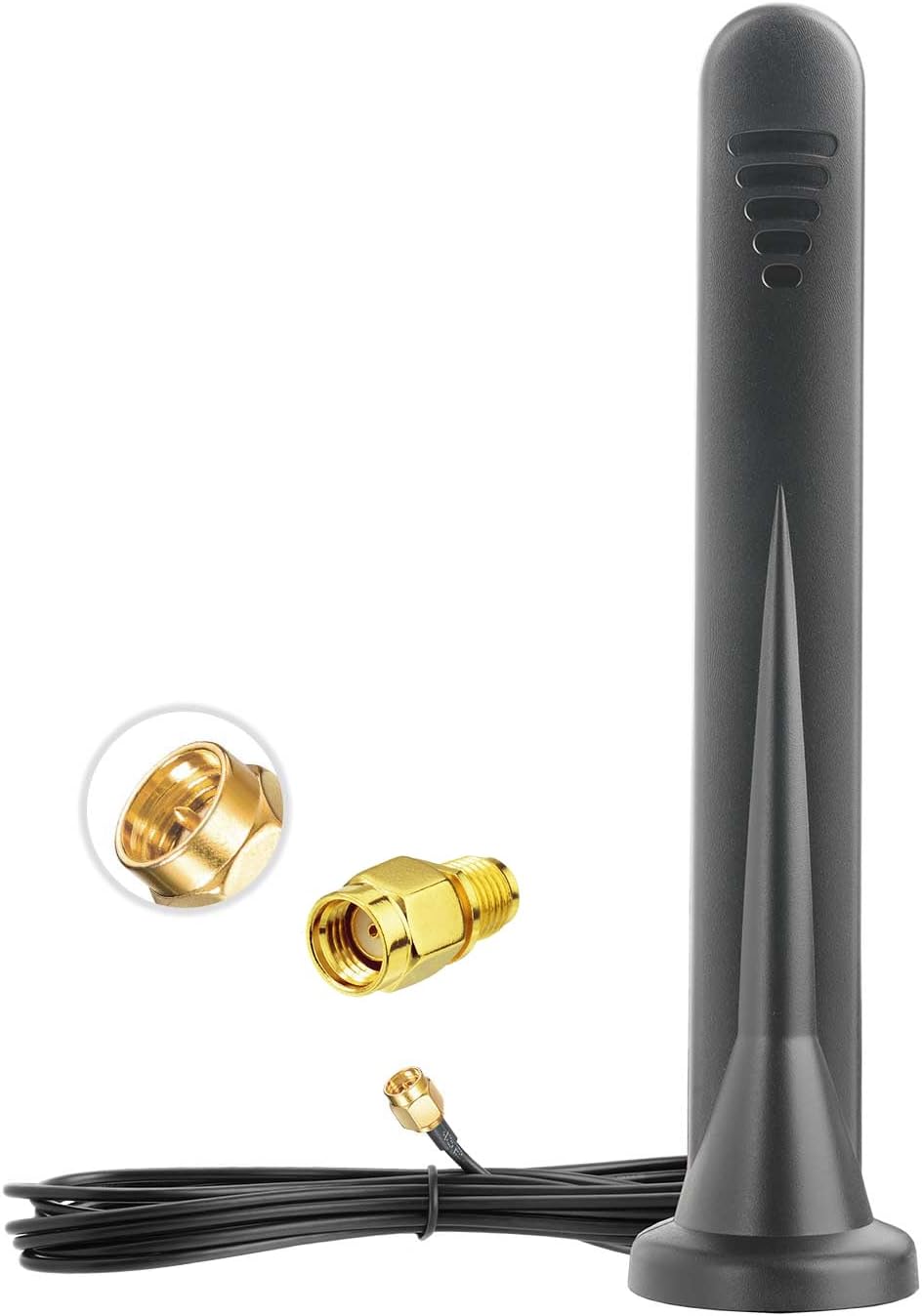 Bingfu GSM 3G 4G 5G Antenna 600-6000MHz 3dbi SMA Male Magnetic Base with 10ft Cable for Cellular Router Modem Mobile Hotspot Trail Camera