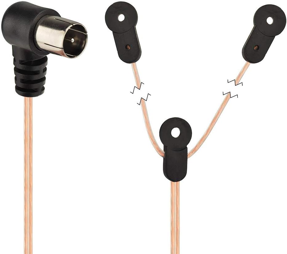 Bingfu UKW Radio Antenne FM Zimmerantenne Wurfantenne Dipolantenne mit 3 Adapter Kompatibel mit Yamaha Denon Pionier Marantz Bose Wave Musiksystem Stereo Innenempfänger Audio-Radio-AV-Empfänger