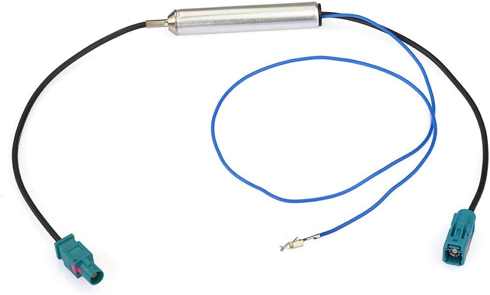 Bingfu Car Antenna Amplifier & Fakra Z Adapter - FM/AM Radio Signal Booster for Vehicle Stereo Head Unit Receiver