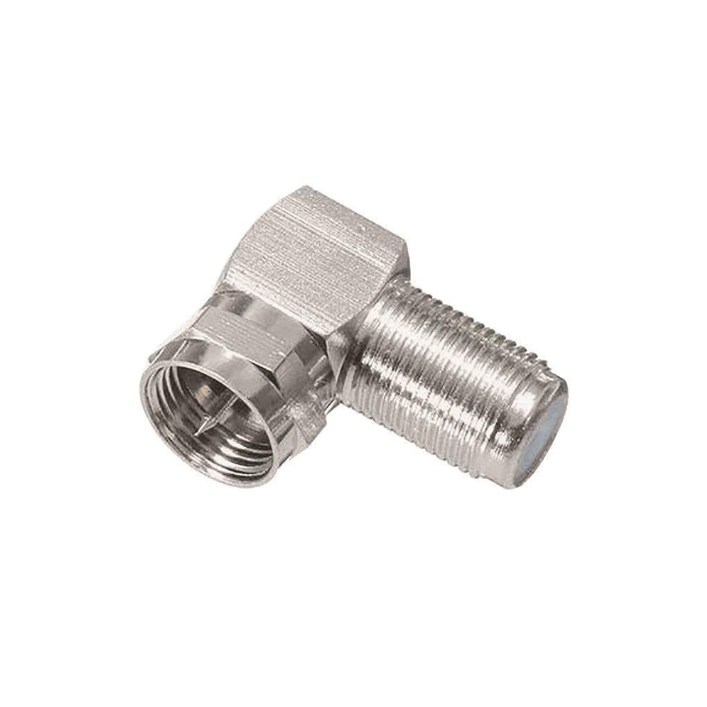 BINGFU F Type Male to Female Right Angle RG6 Coaxial Cable Connector Adapter (5-Pack) for Television TV Antenna CATV Digital Vedio Audio Coax Extension Cable