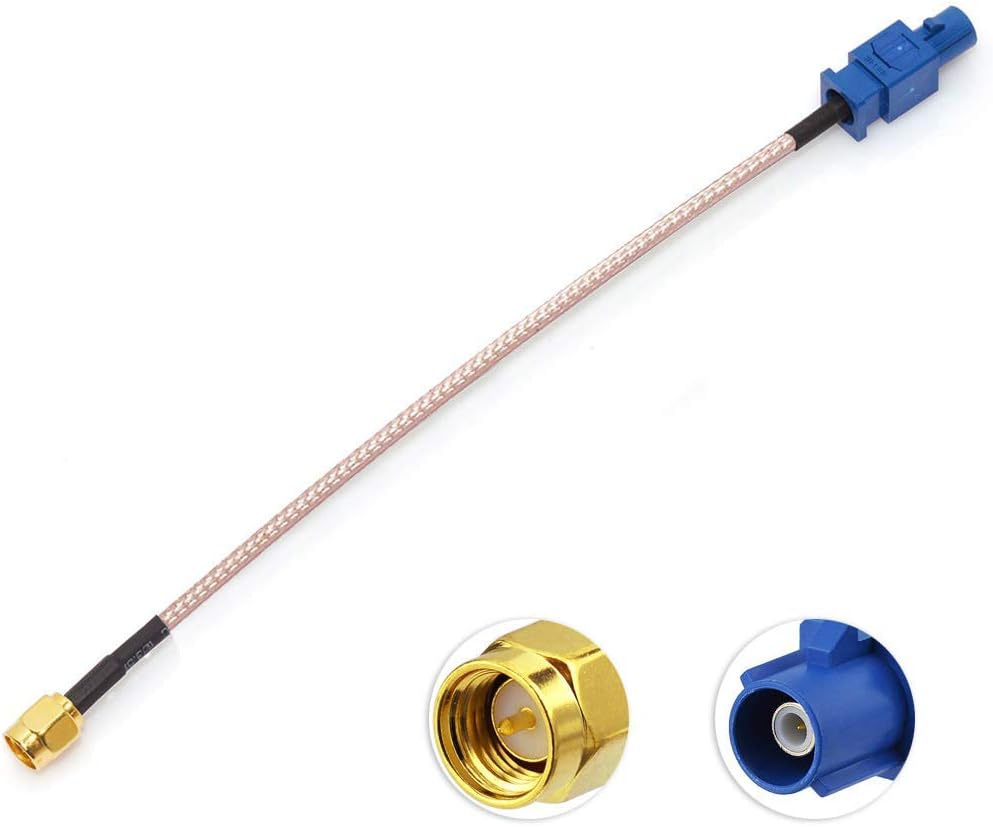 Bingfu Auto GPS Antennenadapter Kabel SMA Stecker auf Fakra C Stecker Koaxialkabel 15cm für Fahrzeug LKW SUV Auto Stereo Head Unit GPS Navigationsempfängersystem GPS Tracker Modem