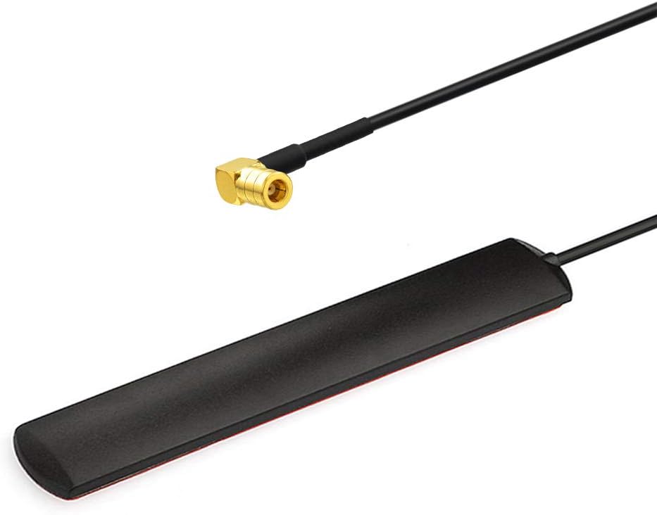 Bingfu DAB Car Antenna SMB Adhesive Mount Hidden Patch Antenna with 3 m RG174 Cable Compatible with Car Stereo Receiver Media Head Unit, Marine Boat Radio Stereo Receiver