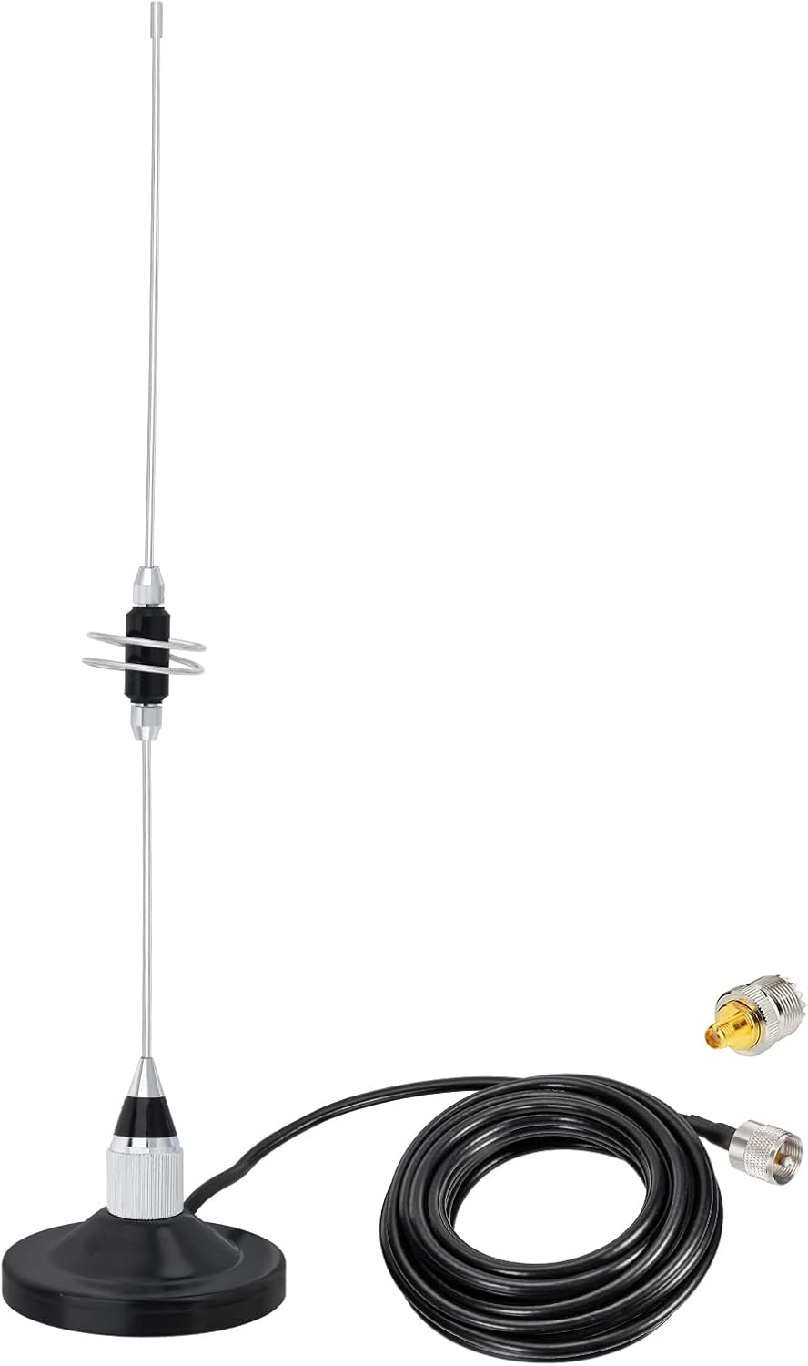 Bingfu Dual Band VHF UHF Mobile Ham Radio Antenna with Strong Magnetic Base Compatible with Part of Midland Icom BTECH Yaesu Cobra Uniden Standard Horizon Radioddity Alinco Mobile Transceiver Repeater