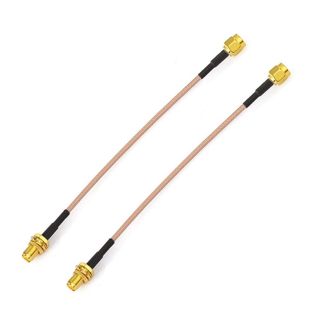 BINGFU SMA Female to SMA Male RG316 Antenna Extension Cable 15 cm Pack of 2 Compatible with 4G LTE Router Gateway Cellular SDR USB Dongle Receiver