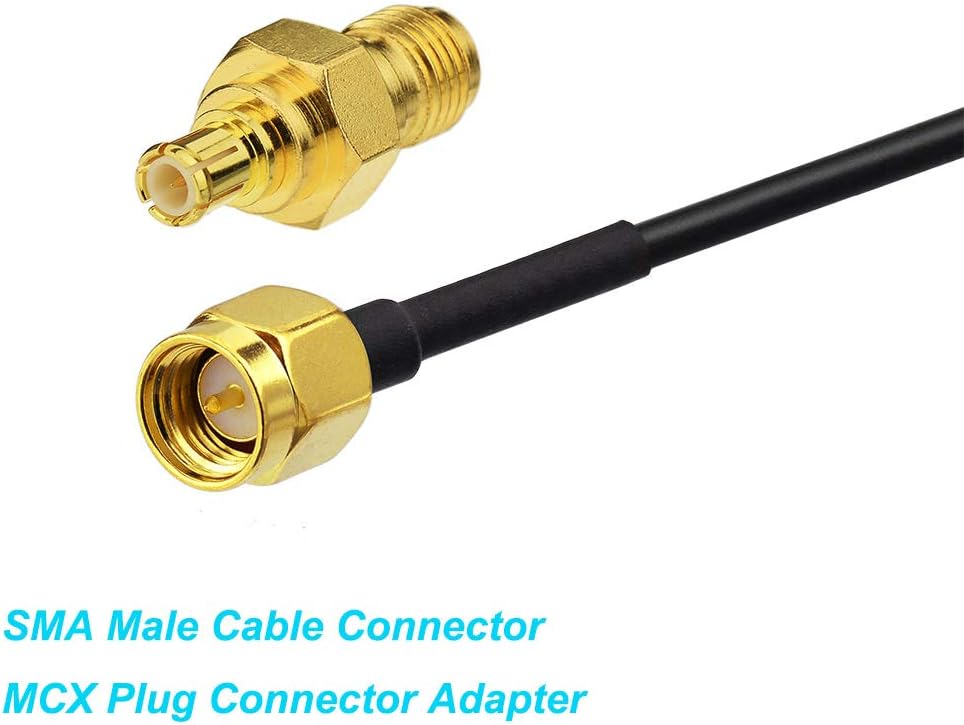 Bingfu Dual Band 978MHz 1090MHz 5dBi Magnetic Base SMA Male MCX Antenna (2-Pack) for Aviation Dual Band 978MHz 1090MHz ADS-B Receiver RTL SDR Software Defined Radio USB Stick Dongle Tuner Receiver