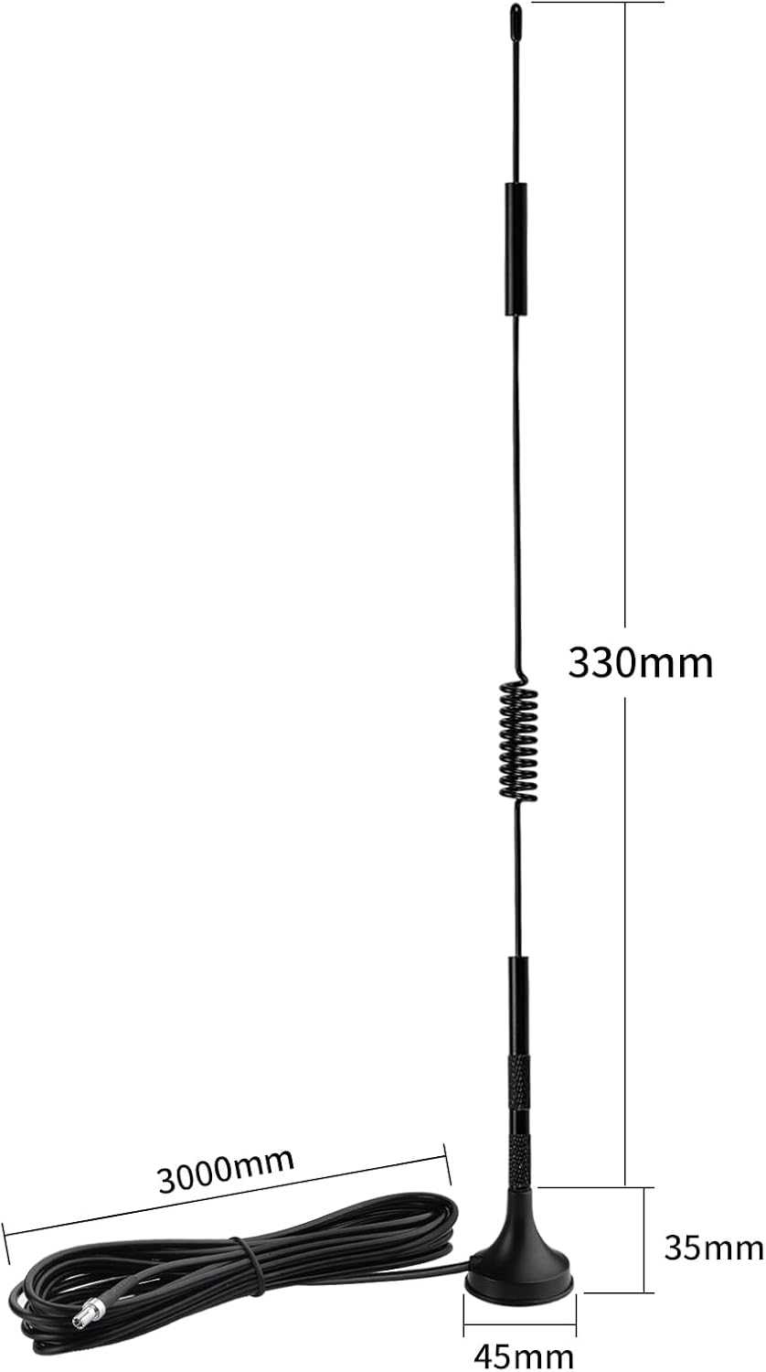 Bingfu High Gain 5dBi TS9 Mimo Mifi Hotspot Magnetic Base 4G Antenna Compatible with 4G LTE MiFi Mobile Hotspot Router USB Modem Dongle Adapter Verizon AT&T T-Mobile Sprint Mobile Broadband Modem