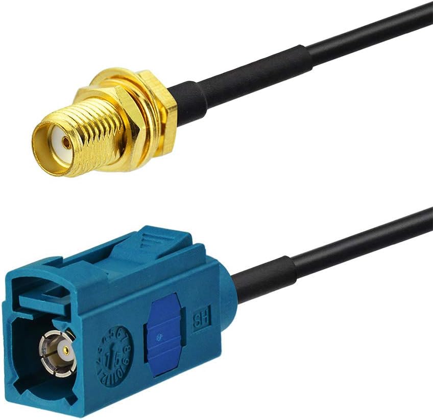 GPS DAB Antenne Adapterkabel Fakra Z Buchse auf SMA Buchse Auto Antenne Verlängerungskabel 30cm für Stereo Android Head Unit GPS Navigation UKW DAB Radio 4G LTE Telematik Bluetooth Modul