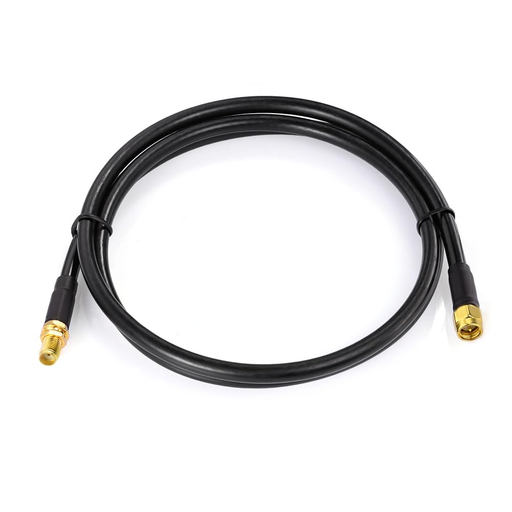 SMA-Verlängerungskabel, SMA-Stecker auf Buchse ALSR240 Verlustarmes Antennenverlängerungskabel Kompatibel mit 4G LTE-Router, Gateway, Modem, Mobilfunk, SDR-Dongle-Empfänger, 1m