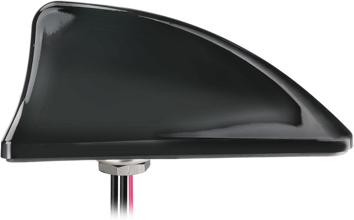 Bingfu Shark Fin Antenna for Car/Truck/RV - FM/AM Radio + GPS/BeiDou Dual-System, 28dB High Gain LNA, IP65 Waterproof, 9-16V Wide Voltage
