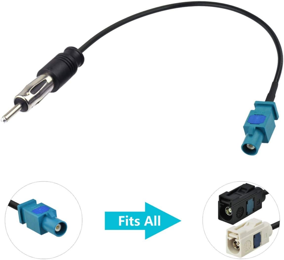 Bingfu Fakra Z-Stecker auf DIN-Stecker Kabel Autoradio Antennenadapter Verlängerungskabel 15 cm für Autoradio Audio HD Radio Head Unit CD Media Player Empfänger