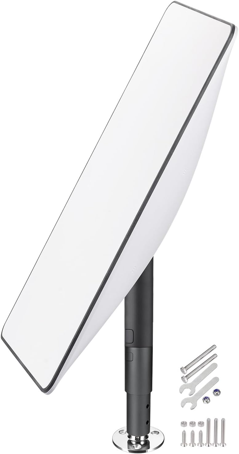 Antennen-Montagesatz für Starlink Satellitenschüssel Dishy V2 Standard Actuated Antenne - Solider Rohradapter & Edelstahl-Antennenbasis-Kit - für Marine-, Boots- und Automobilanwendungen