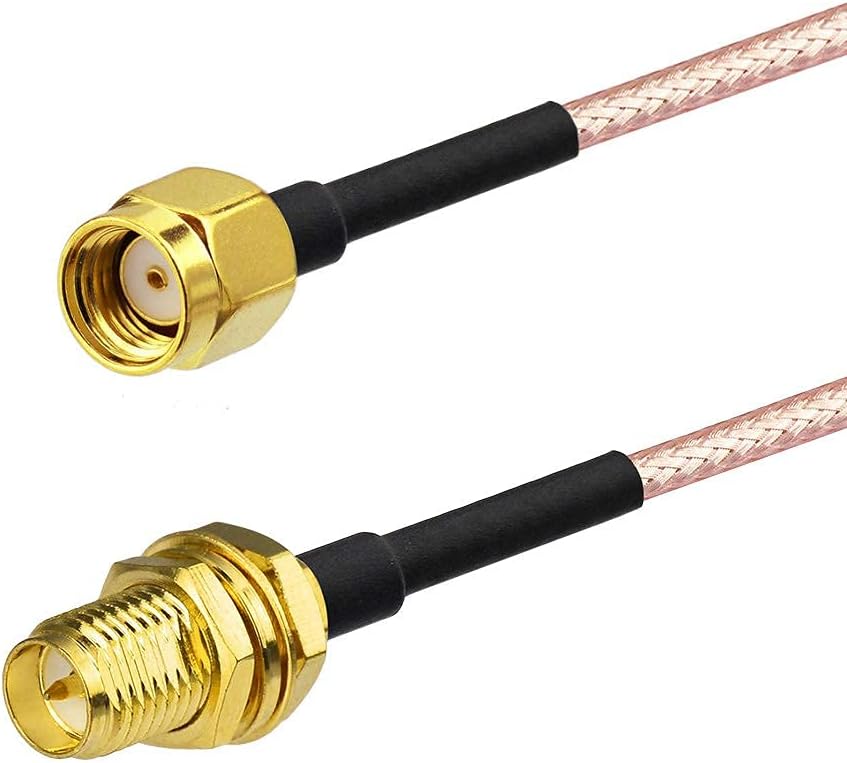 Bingfu RP-SMA-Stecker auf RP-SMA-Buchse Kabel 30cm RG316 WiFi-Antennenverlängerungs Koaxialkabel (2 Stück) für Drahtlose Mini PCI Express PCIE Netzwerkkarten WiFi Adapter WiFi Router Gateway