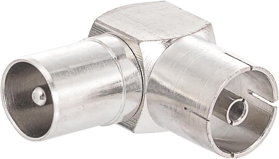 Bingfu Right Angle PAL Male to PAL Female RF Coax Connector Plug for TV Antenna Cables, Satellite Coaxial Cables