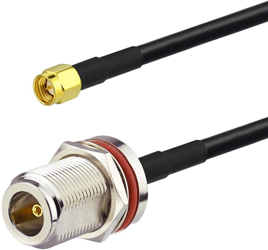 BINGFU SMA-Stecker auf N Buchse Verlängerungskabel 30 cm RG58-Koaxialadapterkabel Kompatibel mit 4G LTE WLAN Router-Gateway Mobilfunk RTL SDR USB ADS-B-Empfänger