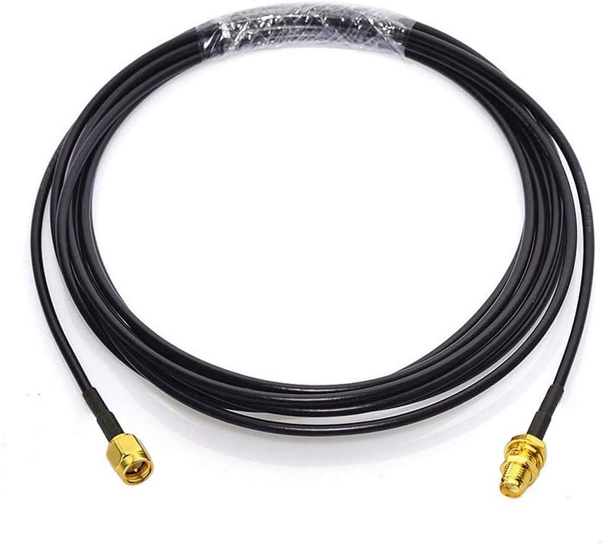SMA Stecker auf SMA Buchse Schottmontage RG174 Verlängerungskabel 3 m (2 Stück) Kompatibel mit 4G LTE Router Gateway Modem Mobiler Mobilfunkempfänger