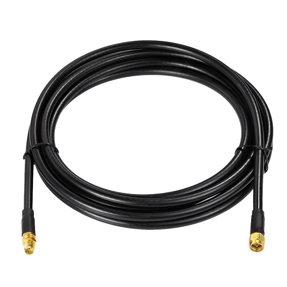 SMA-Verlängerungskabel, SMA-Stecker auf Buchse ALSR240 Verlustarmes Antennenverlängerungskabel Kompatibel mit 4G LTE-Router, Gateway, Modem, Mobilfunk, SDR-Dongle-Empfänger, 1m