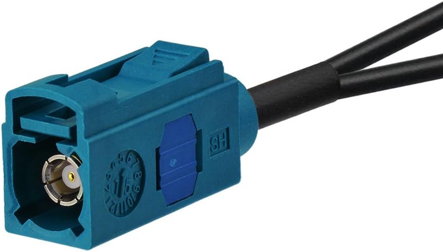 Bingfu Car Antenna Splitter - FM AM Radio Antenna Adapter Cable - Fakra Z Female Male to DIN Connector - 6 inch for Car Stereo Audio HD Radio Head Unit CD Media Player Receiver