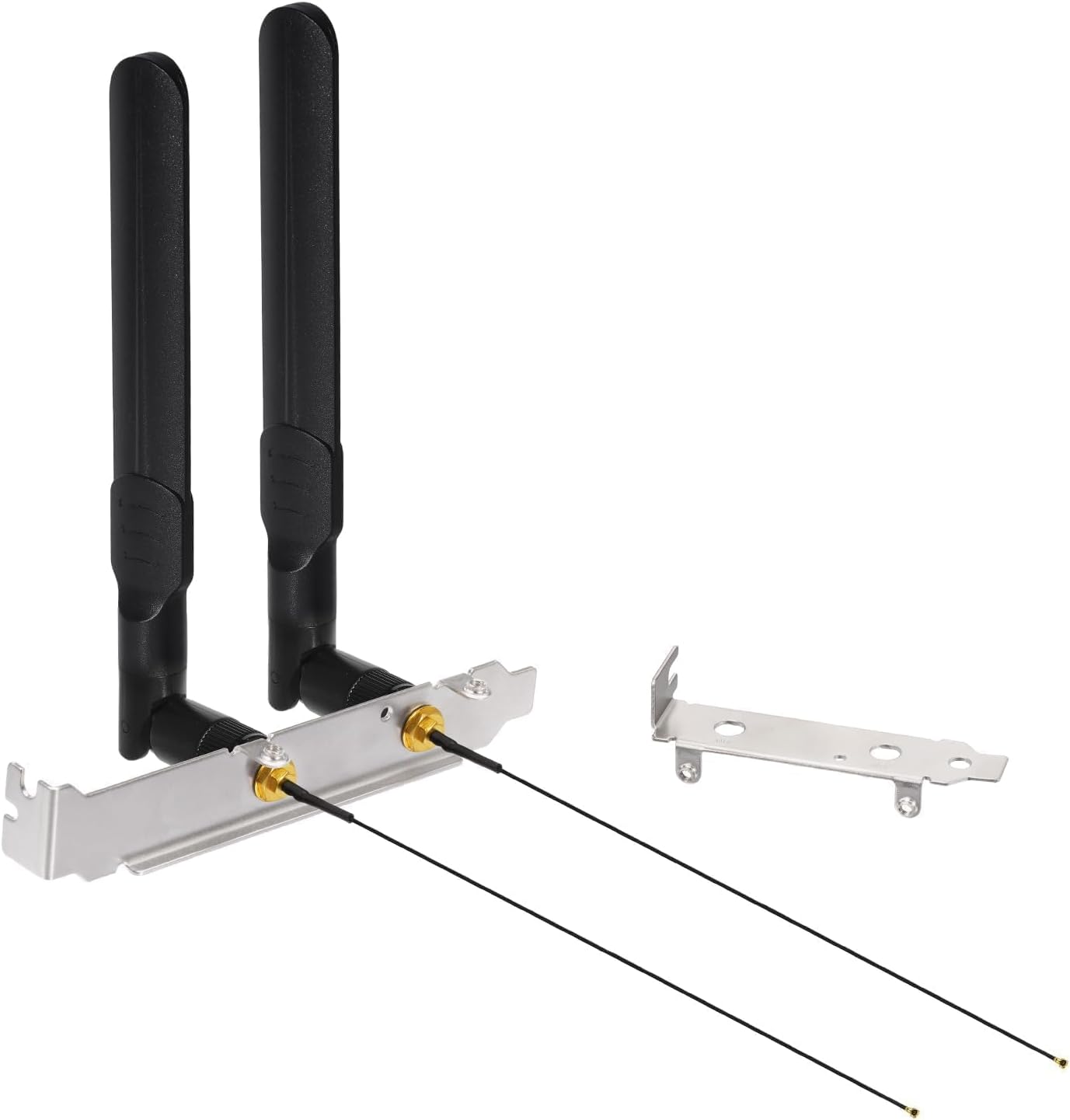 Bingfu Dual Band WiFi 2.4GHz 5.8GHz 8dBi RP-SMA Male Antenna + 9.84 inch to RP-SMA Female Extension Cable + PCI Slot Cover for M.2 NGFF Intel Wireless Network Card WiFi Adapter