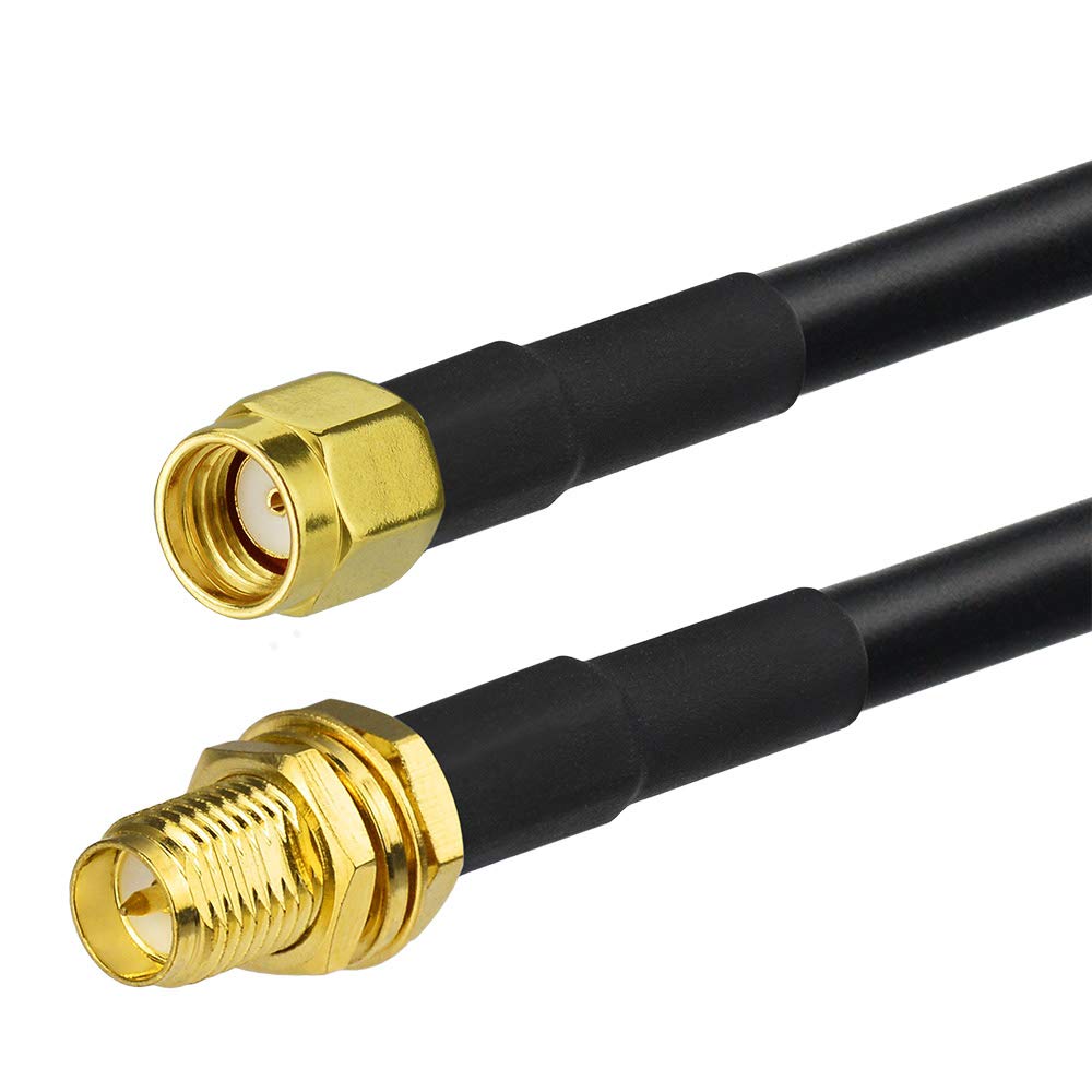WLAN Antennen Verlängerungskabel RP-SMA-Stecker auf RP-SMA-Buchse ALSR240 Verlustarmes Kabel für kabellose Mini-PCI-Express-PCIE-Netzwerkkarte Wifi-Adapter Router-Gateway, 1-Meter 2-Stück