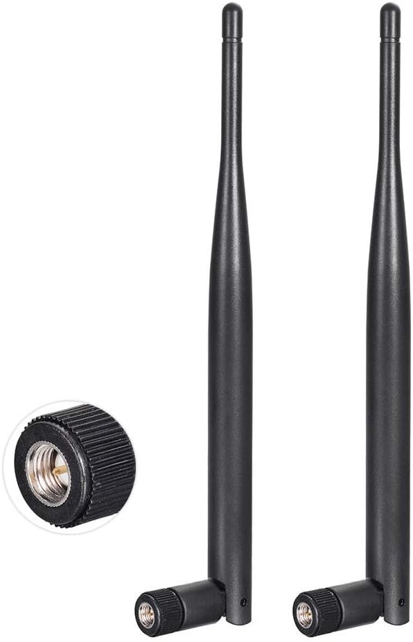 Bingfu 4G LTE Antenne SMA Stecker 6dBi Mobilfunk Antenne 2-Pack Kompatibel mit Wireless CPE Router Hotspot Mobilfunk Gateway Industrieller IoT Router Trail Kamera Spielekamera Außenüberwachungskamera