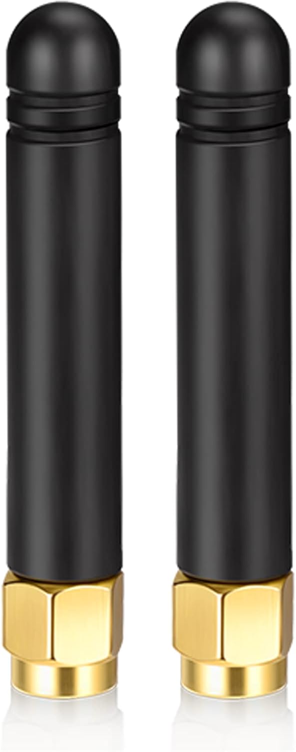 Bingfu Mini WLAN Antenne 2,4 GHz 5 GHz Dualband 2 dBi MIMO-Antenne mit RP-SMA Stecker 2 Stück für WLAN-Router Drahtlose Netzwerkkarte USB-Adapter Sicherheit IP-Kamera Videoüberwachungsmonitor