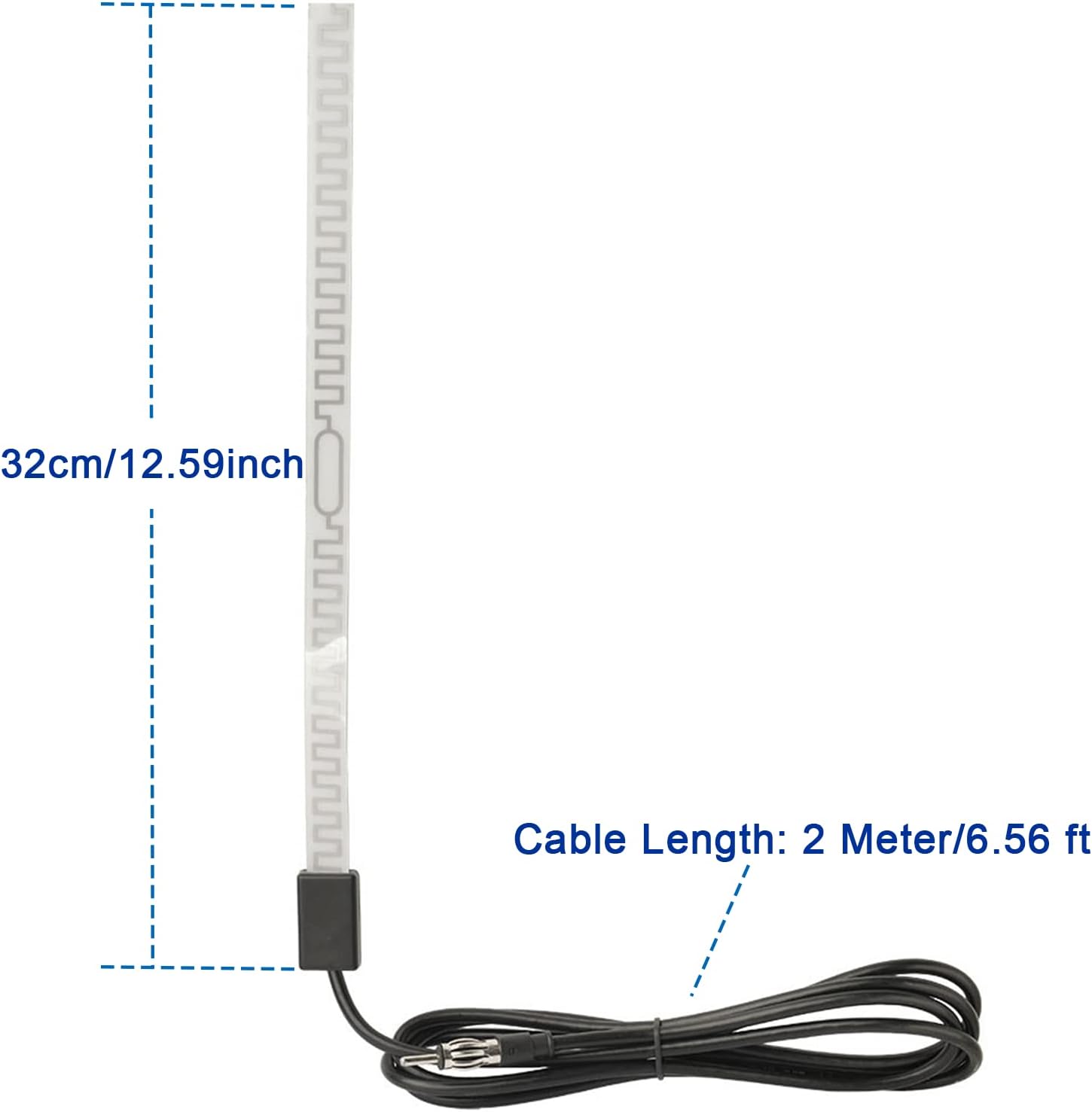 Bingfu Universal Auto Stereo AM FM Radio Antenne, Auto Windschutzscheibe Fensterglas Klebebefestigung Versteckte Antenne für Fahrzeug LKW SUV Auto Stereo Audio Radio Head Unit CD Media Receiver Player