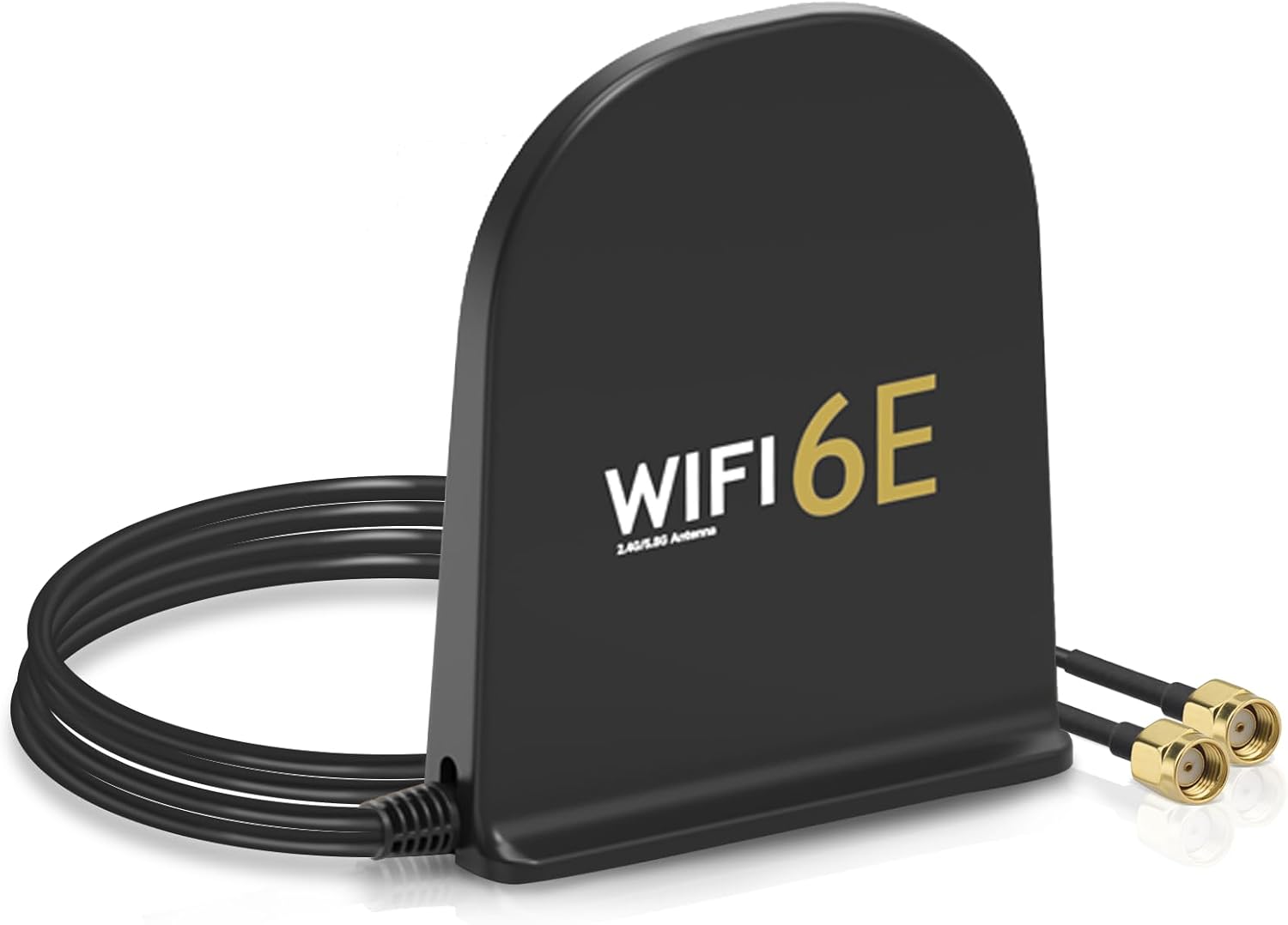 Bingfu WiFi 6E Tri-Band Antenne 2,4GHz 5GHz 6GHz, 8dBi MIMO Antenne mit Magnetfuß, 2m Kabel, RP-SMA Stecker für WiFi-Router, Smart Homes, Büros, verbesserter Signalempfang, Schwarz