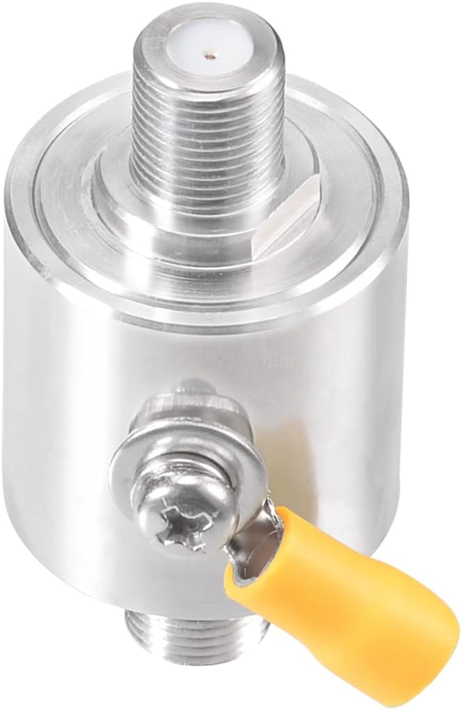 BINGFU SAT Blitz Surge Protector F Female to F Female 75 Ohm DVB-S Coaxial Lightning Arrester DC 0-3GHz Connector for Internet Digital TV Satellite Antenna Connections