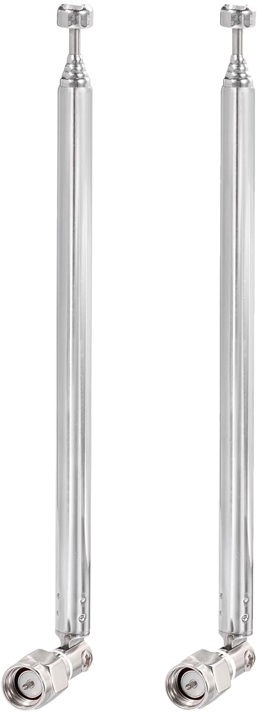 Bingfu 6 Abschnitt SMA-Stecker-Teleskopantenne (2er-Pack), kompatibel mit RTL-SDR Blog V3 Dongles HackRF One SDR Nooelec RTL-SDR v5 Funkkommunikationsantennen-Ersatz, TON00722