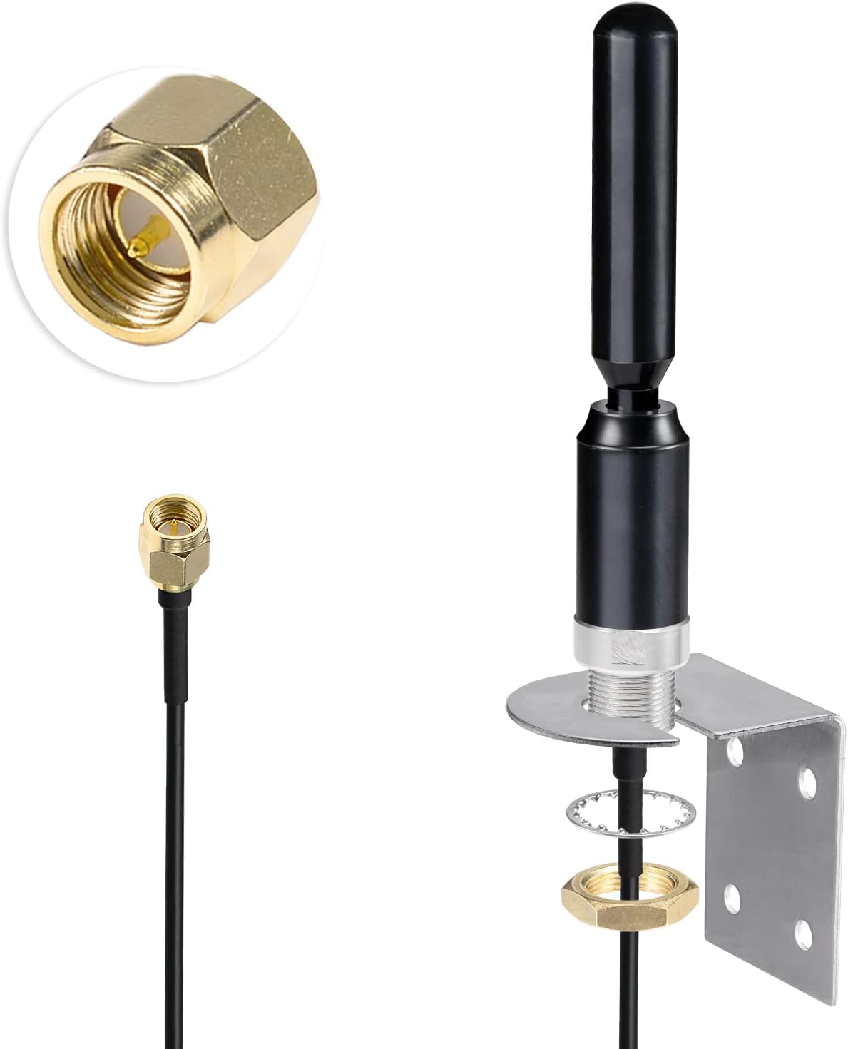 4G LTE Antenne SMA 3dBi 698-2700MHz wasserdichte Antenne zur Wandmontage mit 3 Meter Kabel Kompatibel mit 4G LTE Router Gateway Modem Mobilfunkrouter Gateway Wildkamera