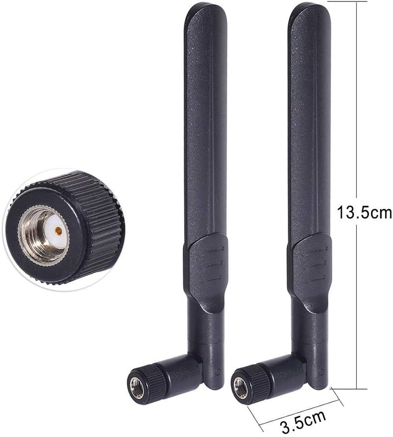 WLAN Antenne 2,4GHz 5GHz 5,8GHz 8dBi RP-SMA-Stecker Antenne & 25cm U.FL IPX IPEX MHF4 zu RP-SMA Buchse Verlängerungskabel 2-Pack für M.2 NGFF Intel Wireless Netzwerkkarte WiFi Adapter Laptop
