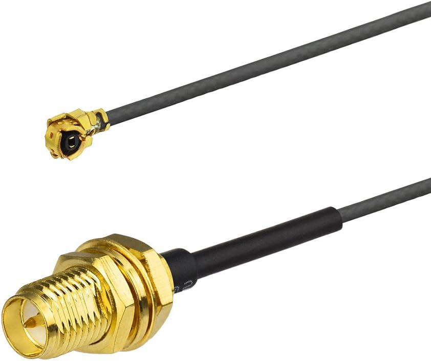 BINGFU RP-SMA WLAN Antenne 6dBi Dualband 2,4 GHz 5,8 GHz, 15 cm IPEX IPX U.FL auf RP-SMA-Buchse (2 Stück) Kompatibel mit Intel Fenvi HP Dell Wireless Mini-PCI-Express-PCIE-Netzwerkkarte WiFi-Adapter